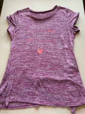 Mudd Heathered Purple Short Sleeve Graphic Tee